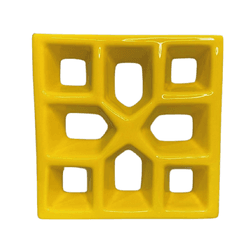 Cobogó Reto Xis - Amarelo Canário- 20x20 cm - vend... - GLOBAL PEDRAS
