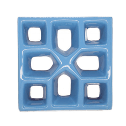 Cobogó Reto Xis - Azul Céu - 20x20 cm - vendido po... - GLOBAL PEDRAS