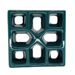 Cobogó Reto Xis - Verde Petróleo - 20x20 cm - vend... - GLOBAL PEDRAS