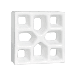 Cobogó Reto Xis - Branco - 20x20 cm - vendido por ... - GLOBAL PEDRAS