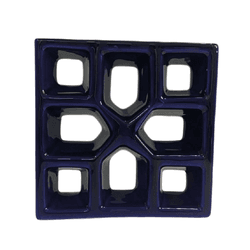 Cobogó Reto Xis - Azul Cobalto - 20x20 cm - vendid... - GLOBAL PEDRAS