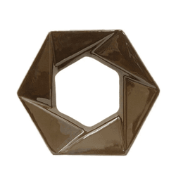 Cobogó de Louça Foco - Marrom Café - 25x29 cm - ve... - GLOBAL PEDRAS