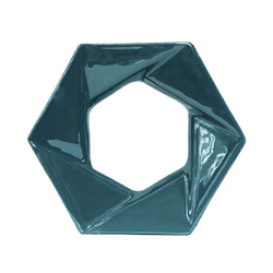 Cobogó de Louça Foco - Verde Petróleo - 25x29 cm -... - GLOBAL PEDRAS