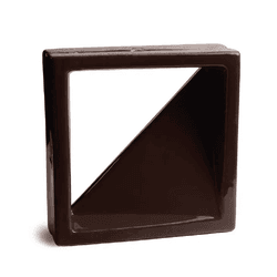 Cobogó Veneziana Simples - Marrom Café - 25x25 c... - GLOBAL PEDRAS