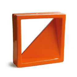 Cobogó Veneziana Simples - Laranja - 25x25 cm - GLOBAL PEDRAS