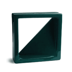 Cobogó Veneziana Simples - Verde Petróleo - 25x2... - GLOBAL PEDRAS