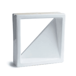 Cobogó Veneziana Simples - Branco - 25x25 cm - GLOBAL PEDRAS