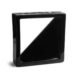 Cobogó Veneziana Simples - Preto - 25x25 cm - GLOBAL PEDRAS