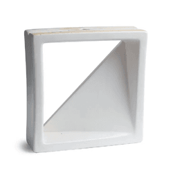 Cobogó Veneziana Simples - Branco Fosco- 25x25 cm - GLOBAL PEDRAS