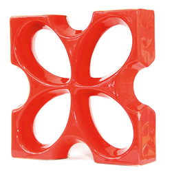 Cobogó de Louça Borboleta - Vermelho - 30x30 cm - ... - GLOBAL PEDRAS