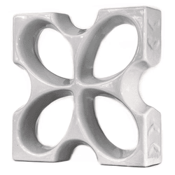 Cobogó de Louça Borboleta - Platina - 30x30 cm - v... - GLOBAL PEDRAS