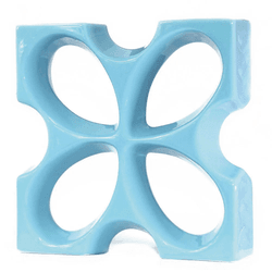 Cobogó de Louça Borboleta - Azul Céu - 30x30 cm - ... - GLOBAL PEDRAS