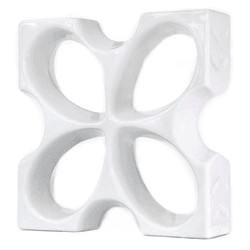 Cobogó de Louça Borboleta - Branco - 30x30 cm - ve... - GLOBAL PEDRAS
