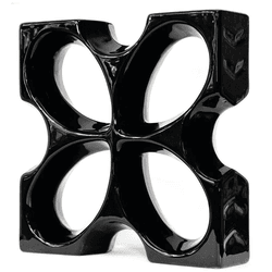 Cobogó de Louça Borboleta - Preto - 30x30 cm - ven... - GLOBAL PEDRAS