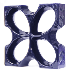 Cobogó de Louça Borboleta - Azul Cobalto - 30x30 c... - GLOBAL PEDRAS