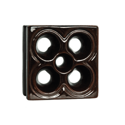 Cobogó Louça Flor - Marrom Café - 20x20 cm - ven... - GLOBAL PEDRAS