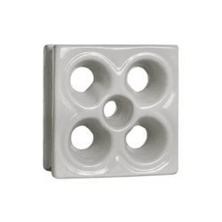 Cobogó Louça Flor - Platina - 20x20 cm - vendid... - GLOBAL PEDRAS