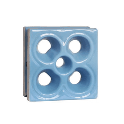 Cobogó Louça Flor - Azul Céu - 20x20 cm - vendid... - GLOBAL PEDRAS