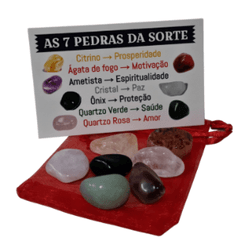Kit 7 Pedras da Sorte - Gotas de Luz & Energia Divina