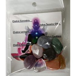 Kit Pedras para os 07 Chakras - Gotas de Luz & Energia Divina