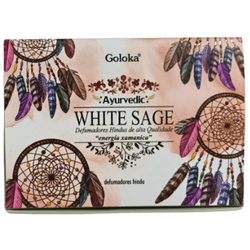 Incenso Goloka Defumador Hindu White Sage - Gotas de Luz & Energia Divina
