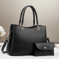 Bolsa Lis - Com Carteira - Preta Com ALça Nude - ... - Grazishoes
