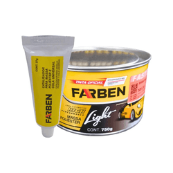 MASSA POLIÉSTER LIGHT FARBEN – 750 g - GRUPOCHIQUINHO