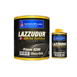 Kit Primer Poliuretano Cinza 8200 800ml + Endurecedor 8110 100ml - Lazzuril - GRUPOCHIQUINHO