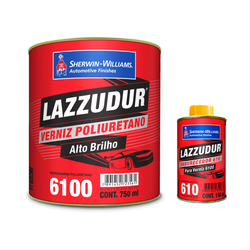 KIT Verniz PU 6100 750ml + Endurecedor 610 150ml - Médio Sólidos - LAZZURIL SHER... - GRUPOCHIQUINHO
