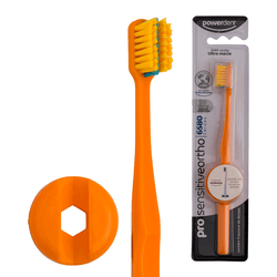 Escova de dente Powerdent pro sensitive ortodôntica 6580 - pacote ... - Powerdent Profissional