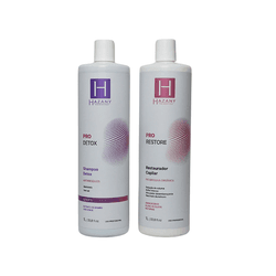 Kit Shampoo Detox 1L e Restaurador Capilar 1L - HAZANY COSMÉTICOS
