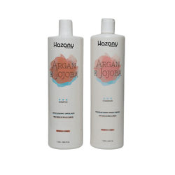Kit Shampoo e Condicionador Argan e Jojoba 1L - HAZANY COSMÉTICOS