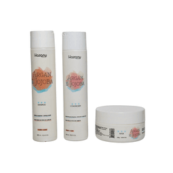 Kit Shampoo Argan e Jojoba 300ml + Condicionador A... - HAZANY COSMÉTICOS