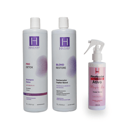 Kit Shampoo Detox 1L + Restaurador Blond 1L + Magi... - HAZANY COSMÉTICOS