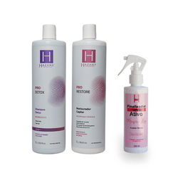  Kit Shampoo Detox 1L + Restaurador Tradicional 1L... - HAZANY COSMÉTICOS