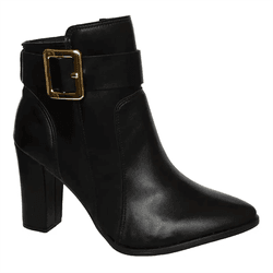 BOTA FEMININA BEIRA RIO SALTO ALTO BICO FINO - PRE... - HILDA COSTA