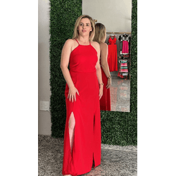 VESTIDO JASMINE MIDI LONGO - Vermelho - 2675 - HILDA COSTA