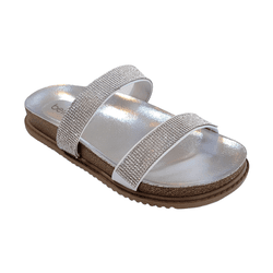 BIRKEN FEMININA C STRASS CONFORTÁVEL - PRATA - 335... - HILDA COSTA