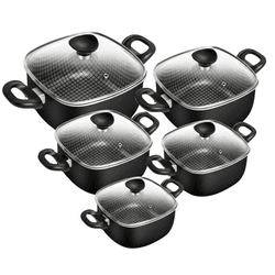 Conjunto De Panelas Quadradas Patolux Clear Coat P... - HOMEUTIL