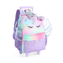 Mochila de Rodas e Costas Infantil Unicórnio Com A... - Ia Ou