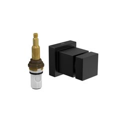 Acabamento para Registro de Pressão Deca 1/2" e 3/4" com Mecanismo 1/2 Volta Cubo Black Matte 