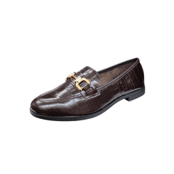 mocassim couro croco café - 115.026 croco café - Ide by Ide