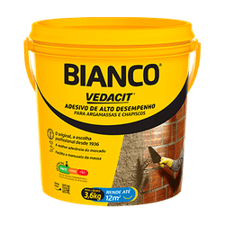 ADESIVO BIANCO RESINA BALDE 3,6L VEDACIT - Impermix | Materiais de Construção