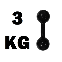 Halter Emborrachado 3Kg - Infinity Fitness - H22 - INFINITY LOJA