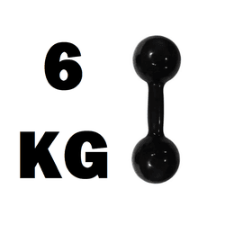 Halter Emborrachado 6Kg - Infinity Fitness - H28 - INFINITY LOJA