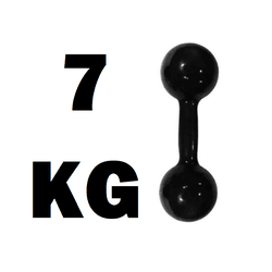 Halter Emborrachado 7Kg - Infinity Fitness - H29 - INFINITY LOJA