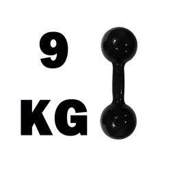Halter Emborrachado 9Kg - Infinity Fitness - H61 - INFINITY LOJA