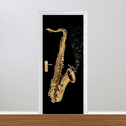 Adesivo para Porta - Saxofone - 052m100 - Inter Adesivos Decorativos