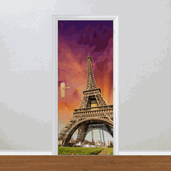 Adesivo para Porta - Torre Eiffel - 052n038 - Inter Adesivos Decorativos