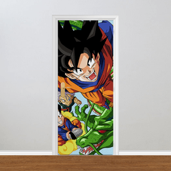 Adesivo para Porta - Dragon Ball Goku Voando - 052... - Inter Adesivos Decorativos